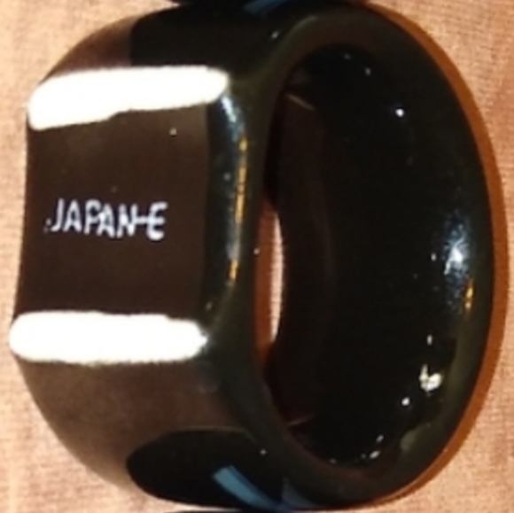 Vintage 80s 90s Goth Mikasa Opus Black Calla Lily Floral Napkin Rings Whimsygoth - Picture 7 of 10